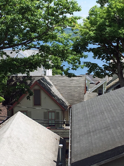 View from Bird-Werner Fire Escape towards Lake