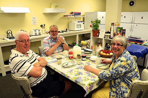 Paul and Kathleen Keet at table in Shaw House